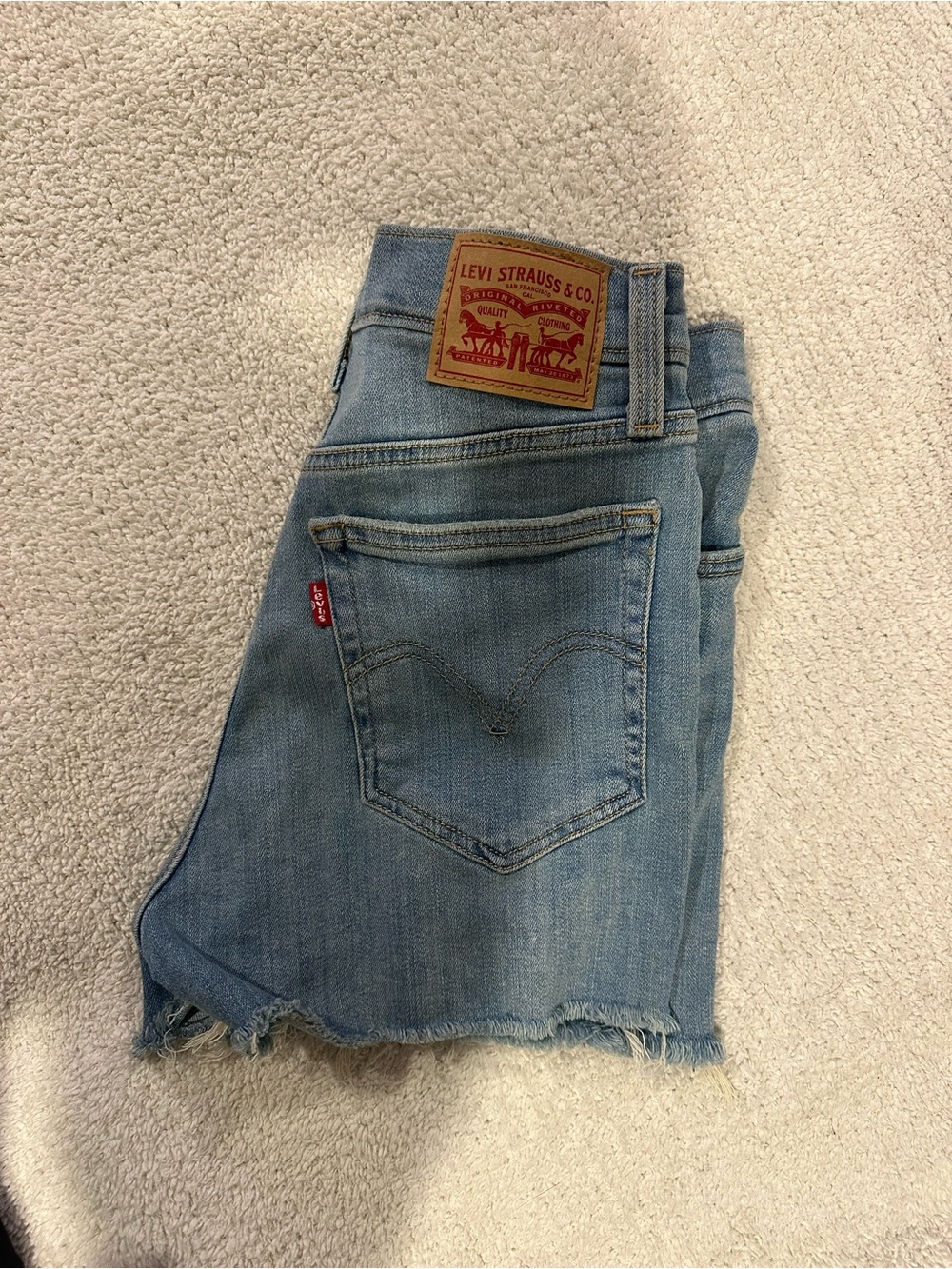 Levi's Light Blue Cutoff Denim Shorts